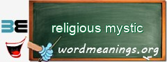 WordMeaning blackboard for religious mystic